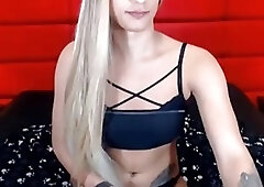 blond tranny sleazy Beauty Playing With Her rod