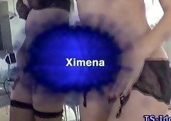 Hooters tgirl shoots load