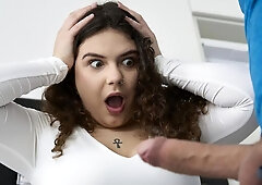 Curly-haired hottie with hairy pussy Rose Noir fucked by big cock