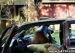Black butthole licking in the car