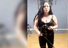 I show u how I handle the whip with agility. It gives u a smack of what u will get to endure at my feet. Out of moving. Thanking me after every discha