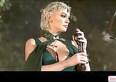 Busty ts elf Izzy Wilde fucks milf elf