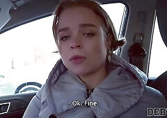 DEBT4k. 20 year old barmaid cunt drilled by the debt collector