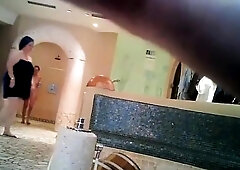 Public showers voyeur filming naked men and women