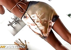 Ebony Teen With Hirsute Snatch Drilled Raw By Hung Producer In Fake Modeling Casting