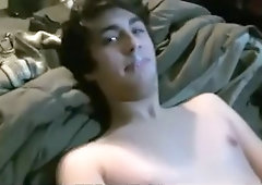 Gay Twink Wanking Blow Facial