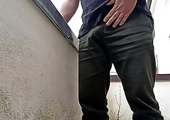Peeing In My Pants Watching From The Balcony
