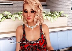 Mummy with small tits shares a kiss with a teen