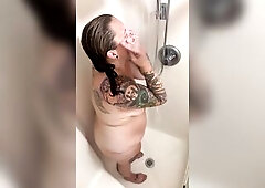 BBW step mom MILF cum shower with me daddy