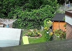 Sexy wife with big tits and a lovely ass enjoys the hot sun