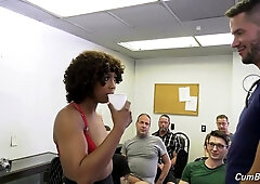 Misty Stone takes on multiple men in an interracial group encounter
