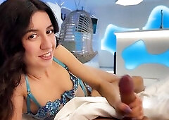 Honey Katty West Make me Pleased in the Morning with her Tugjob - Giant Spunk fountain