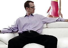 Hot Ts Chanel bangs nerdy guys asshole