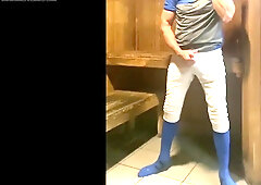 Jockdad87 Edges in the Sauna Blue Baseballgear