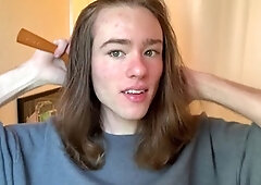 Free gay porn, shower, clean shaven guy