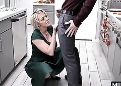 Wicked stepmom cooking dinner