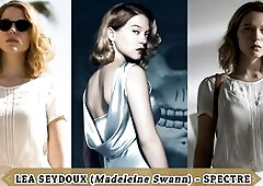 A split screen compilation of Bond angels dressed vs unclothed