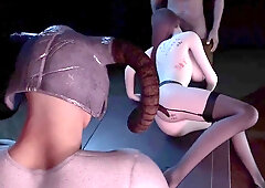 Horny Korean wife with big tits indulges in 3D cock teasing and raw pussy fucking