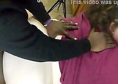 SSbbw get face fucked and plowed by her old employee's black cock