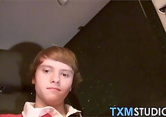 Watch this guy stroke his massive meat for the camera and spit his load