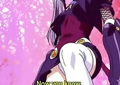 Sandy-haired anime babe gets nailed by a huge shemale cock