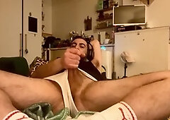 Like black tank top & white, shorts