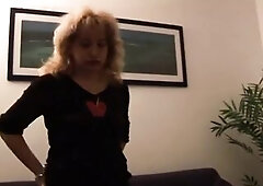 Golden-haired mother i'd like to fuck has a real large dick inside her snatch