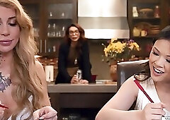 Tgirl teacher cheats with asian student