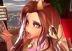 Neffy transforms into a cow for her dominant partner