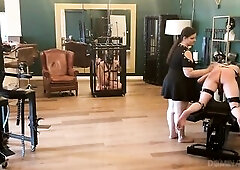 See those experienced subs get thonged down and moist in golden showers by aged mistresses, their holes teased and filled in this immodest S&M ses