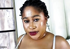 creaming wild as this babe explores large booty and deepthroat dream