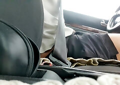 Getting off while driving my van with a pile of yelling and jizz shot