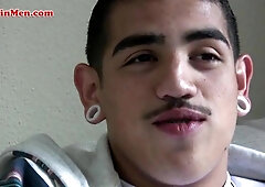 Adorable Latino Gay-For-Pay fellow milking off