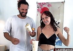 David and Kelly sizzling game of Strip Cup Ball