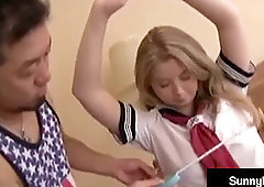 US college damsel Sunny Lane Fucky Sucky With asian Egg-roll!