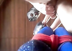 I fastened up my wife on a sofa and throated for several minutes. Then i cummed on her face and throat