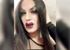 Crossdresser Sucks Grindr Dad's White Dong like a nice little sissy bitch - femboy twink cd tranny