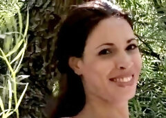 Lesbian Nina Outdoor and Rubbing Pussy