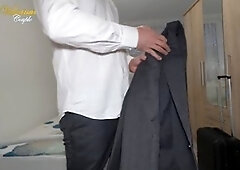 Hunk Twirls Big Cock in Endurance Toy Training