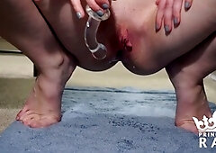 Girl masturbating, getting off, squirt