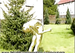 Supple golden bodypainted Jenny