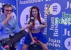 Jessica Sodi makes her wish come true and finishes with her big tits on the sex machine during Juan Bustos podcast