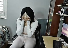 Gal's Miki Pt3! Removing your manga girlfriend's kigurumi mask, leaving her rubber face undressed!