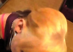 Busty milf worships a POV cock and gets sprayed with semen