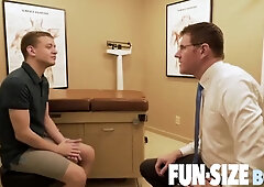 Timid Bottom Ian Takes Older Doctor