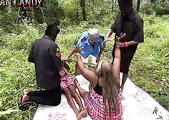 Officers who missed their way in the midst of operation discovered 3 forest maids and this happened.. somewhere in Africa
