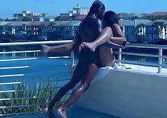 Buxom beauty enjoys big black cock in hot interracial fuck