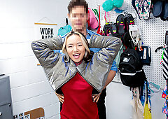 Tiny Asian thief gets boned by horny LP officer