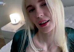 Accidental creampie for stepsis during kinky pussy teasing