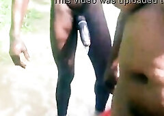 Outdoor Climax - AFRO NATIVE DOCTOR DRILLED BLACK AMATEUR WENCH IN THE LOCAL RIVER - BBC EBONY DICK